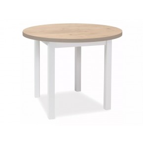 Стол обеденный SIGNAL ADAM дуб ланселот/белый мат 80